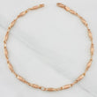 Tobillera Rustica Eslabon 4.85g / 10 1/4 in / 3.22mm Oro Rosa 18K