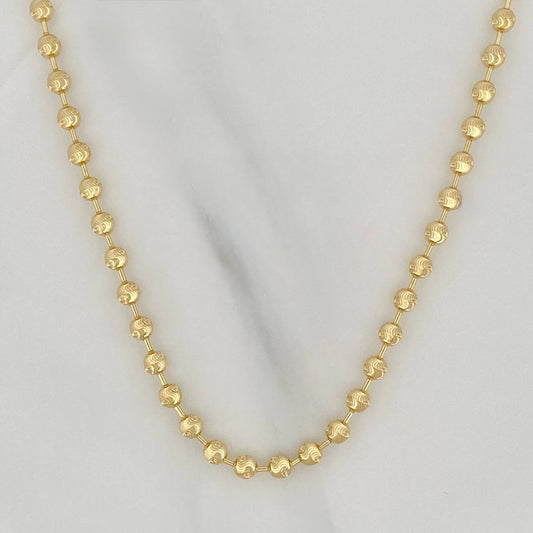 Cadena Militar Media Luna 13.9gr / 22 in / 4mm Oro Amarillo Nac.Esp. 18K $