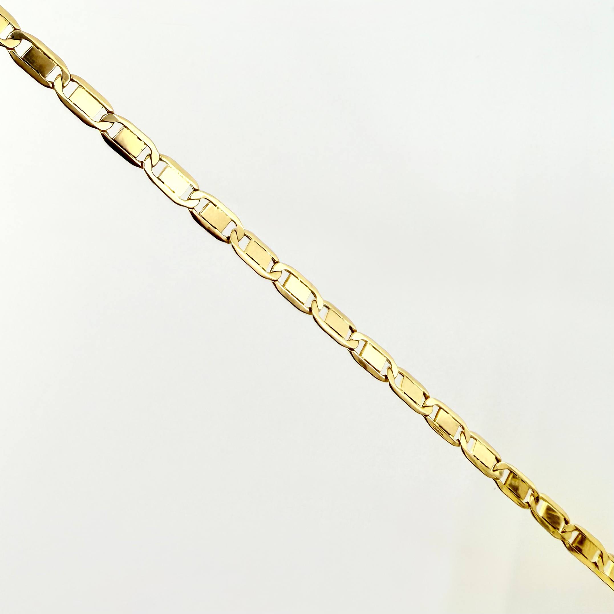 Cadena Plana 7.65gr / 23 1/2 in / 3.8mm Oro Amarillo +3 18K ©