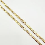 Cadena Plana 7.65gr / 23 1/2 in / 3.8mm Oro Amarillo +3 18K ©