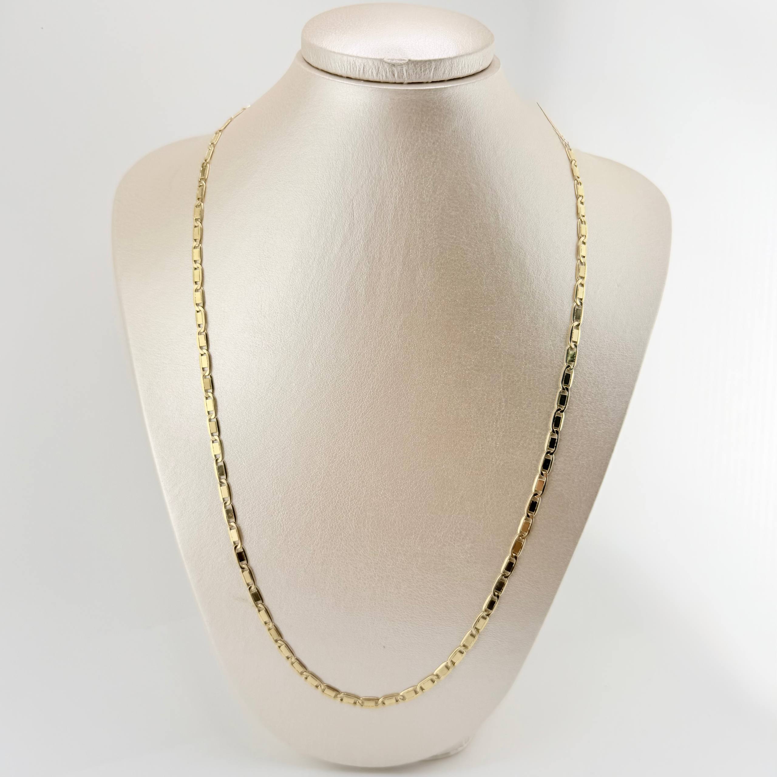 Cadena Plana 7.65gr / 23 1/2 in / 3.8mm Oro Amarillo +3 18K ©