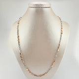 Cadena Rustica 13.45gr / 23 1/2 in / 2.8mm Dos Oros Blanco Rosa 18K ©