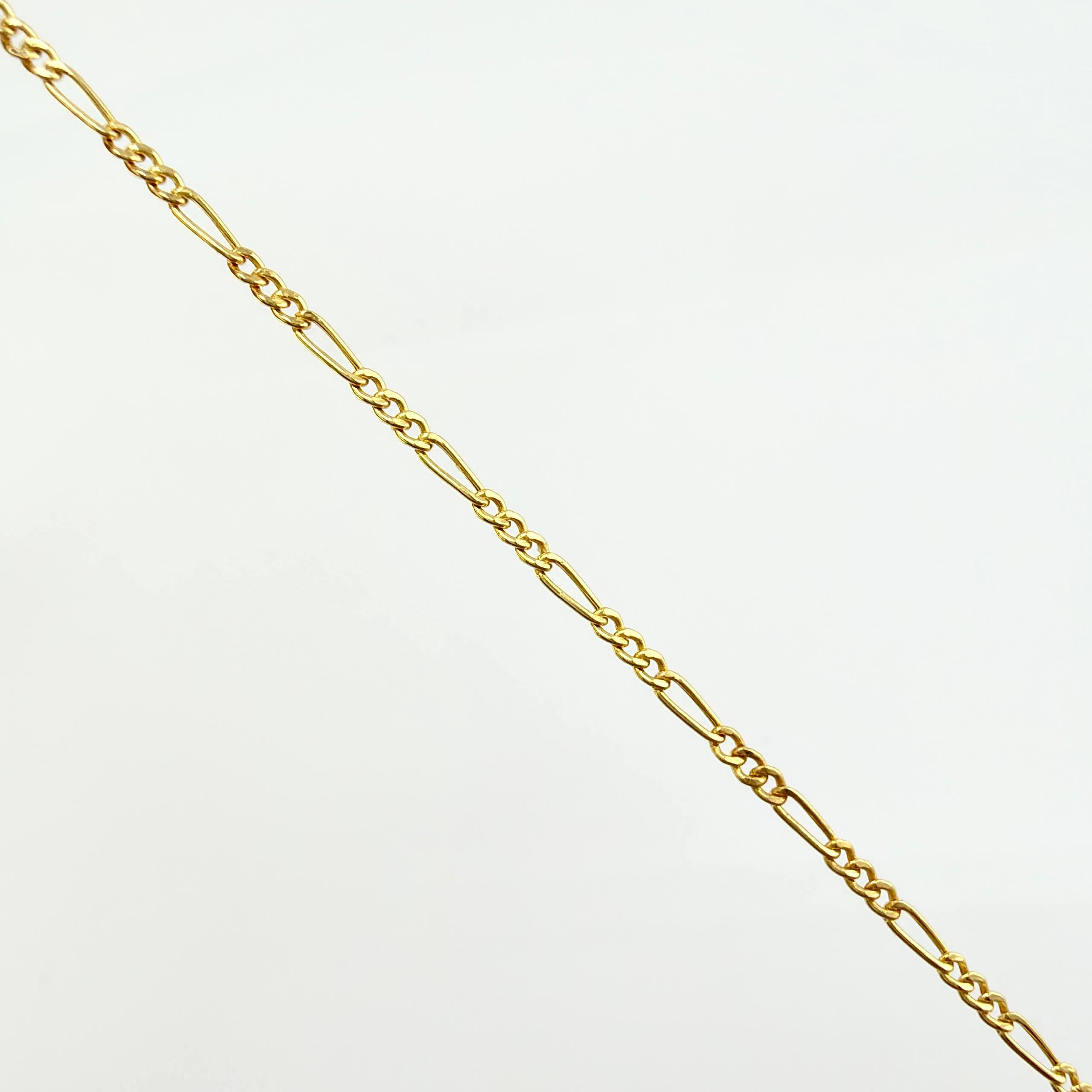 Cadena Figaro 1.7gr / 23 1/2 in / 1.4mm Oro Amarillo +1 18K