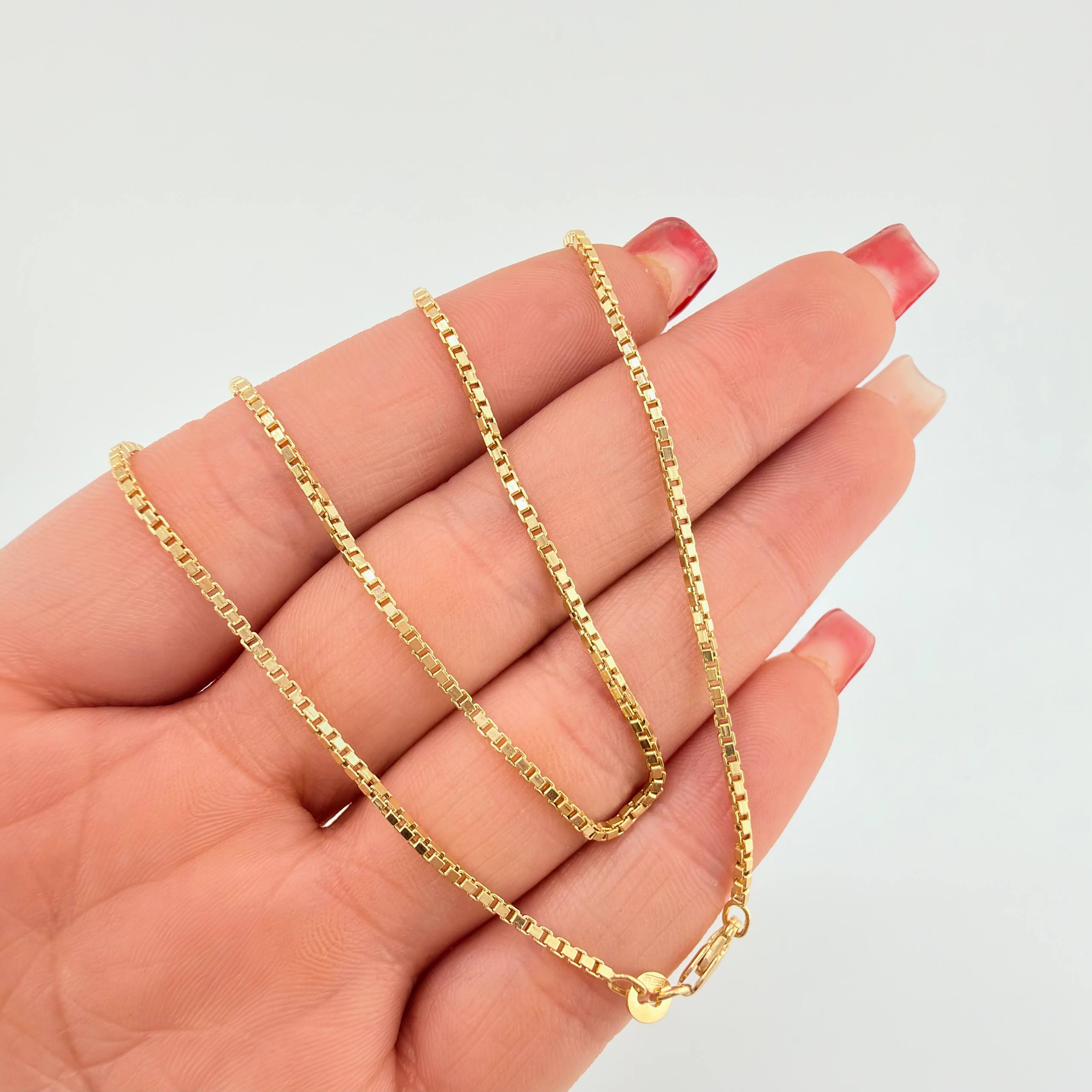 Cadena Veneciana 3.5gr / 17 3/4 in / 1.6mm Oro Amarillo +3 18K ©