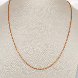 Cadena Cardono Entorchada 6.3gr / 27 3/4 in / 1.12mm Oro Rosa +4 18K $