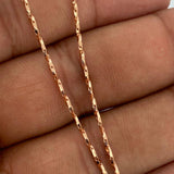 Cadena Cardono Entorchada 6.3gr / 27 3/4 in / 1.12mm Oro Rosa +4 18K $