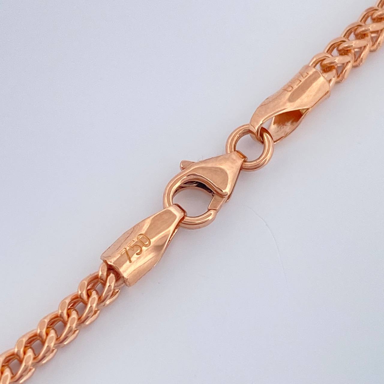 Cadena Franco 8.65gr / 23 3/4 in / 2.26mm Oro Rosa +3 18K $