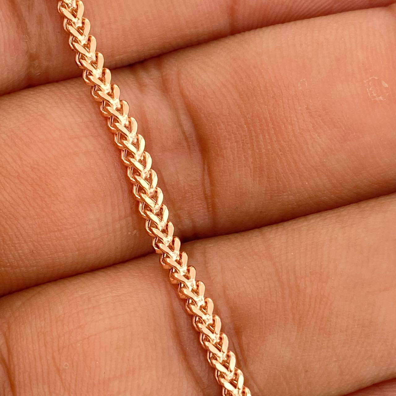 Pulso Franco 3.25gr / 7 3/4 in / 2.37mm Oro Rosa +3 18K $