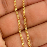 Cadena Cubana 3.05gr / 23 1/2 in / 1.77mm Oro Amarillo +1 18K $