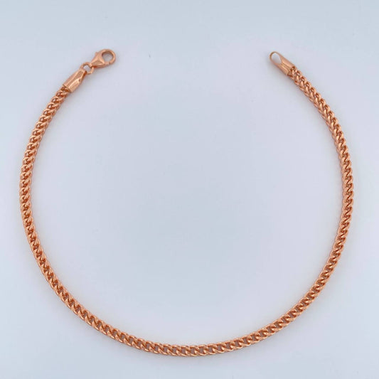 Pulso Franco 3.1gr / 7 1/4 in / 2.31mm Oro Rosa +3 18K $