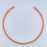 Pulso Franco 3.1gr / 7 1/4 in / 2.31mm Oro Rosa +3 18K $