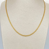 Cadena Cubana 2.6gr / 17 3/4 in / 2.41mm Oro Amarillo +1 18K $