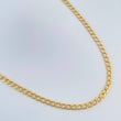 Cadena Cubana 2.6gr / 17 3/4 in / 2.41mm Oro Amarillo +1 18K $