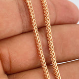 Cadena Franco 8.8gr / 23 1/2 in / 2.32mm Oro Rosa +3 18K $