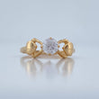 Anillo Solitario Corazones 2.2gr / T6 / Oro Amarillo 18K %