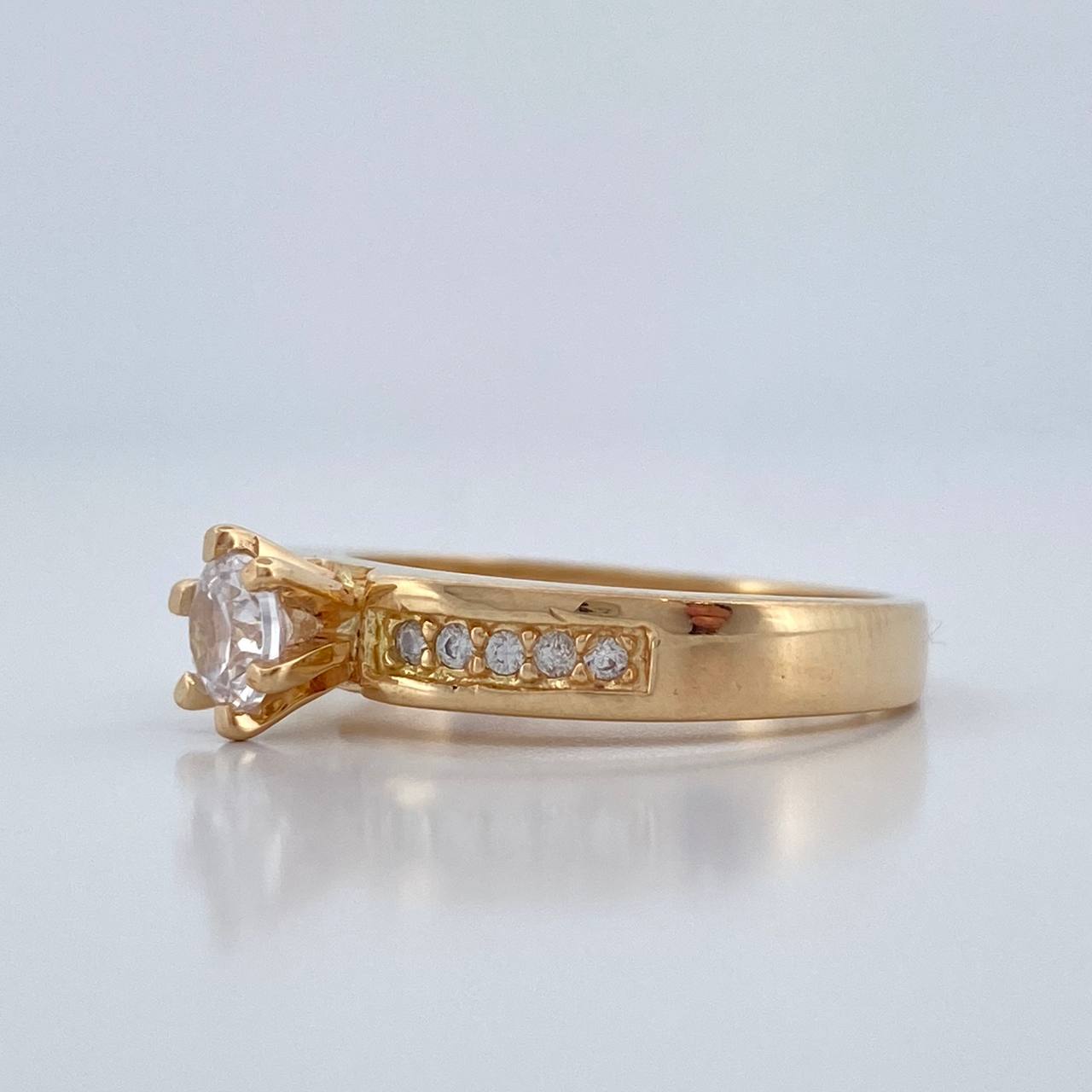 Anillo Solitario Churumbela 3.5gr / T6 1/2 / Oro Amarillo 18K %