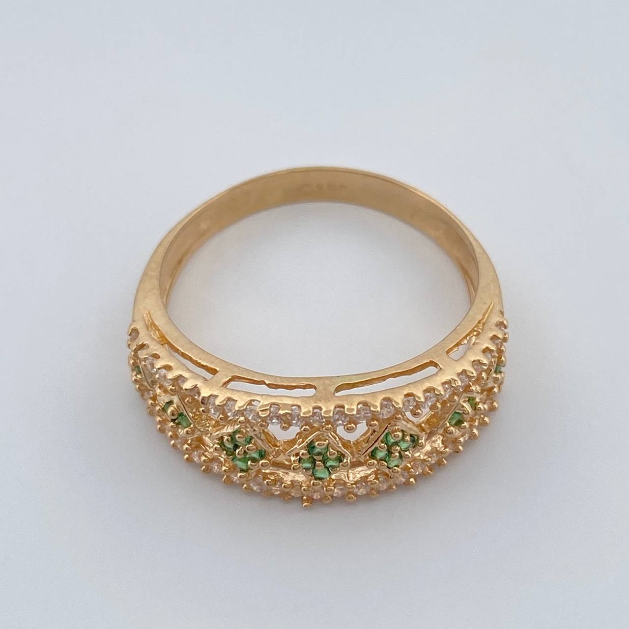 Anillo Rombos 3.2gr / T7 / Oro Amarillo 18K %