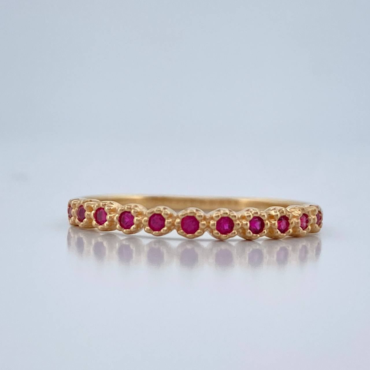 Anillo Churumbela Flores 1.35gr / T7 / Oro Amarillo 18K %