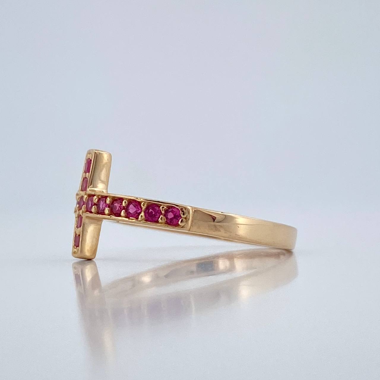 Anillo Cruz 1.85gr / T5 3/4 / Oro Amarillo 18K %