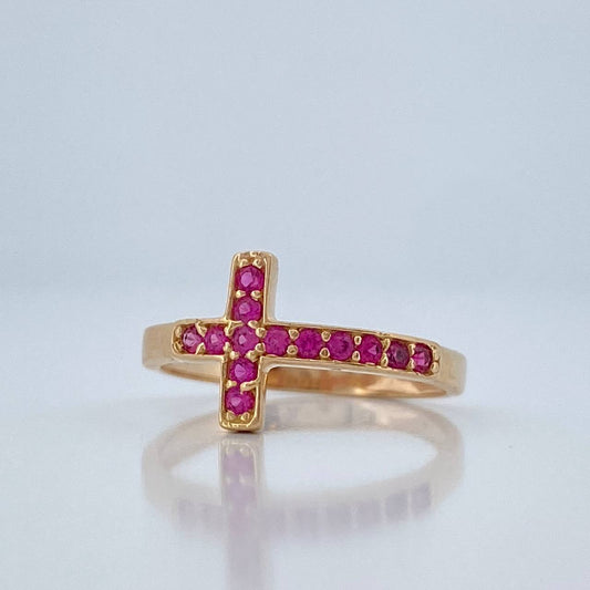 Anillo Cruz 1.85gr / T5 3/4 / Oro Amarillo 18K %