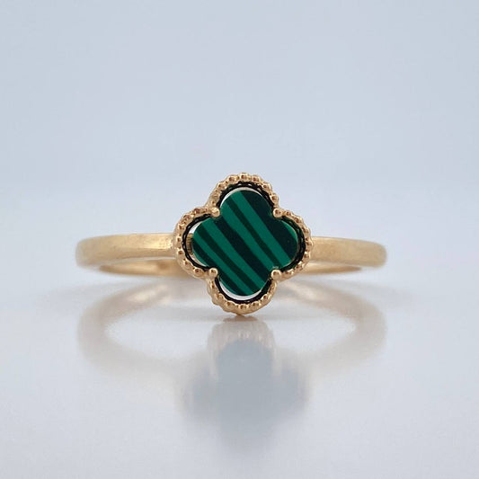 Anillo Trebol 2gr / T6 1/2 / Oro Amarillo Nac.Esp. 18K %