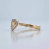 Anillo Corazon Infinito 1.55gr / T5 1/2 / Dos Oros Amarillo Blanco 18K %