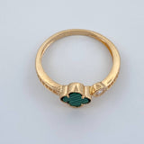 Anillo Trebol 2.2gr / T7 1/4 / Oro Amarillo NAC.ESP 18K %