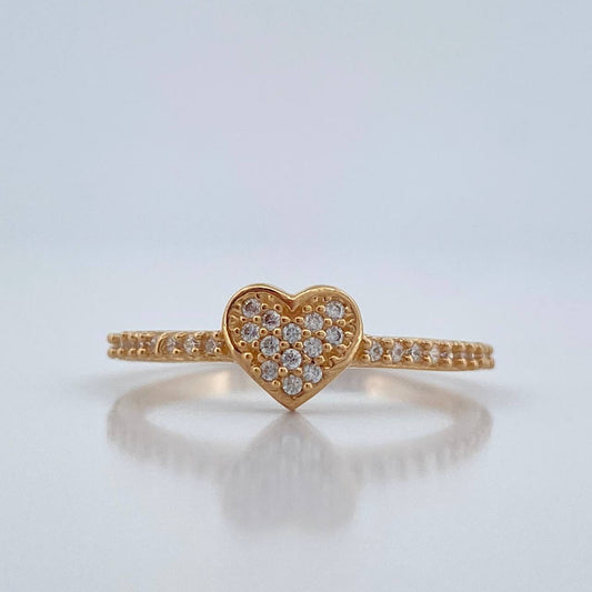 Anillo Corazon 2gr / T7 1/2 / Oro Amarillo 18K %