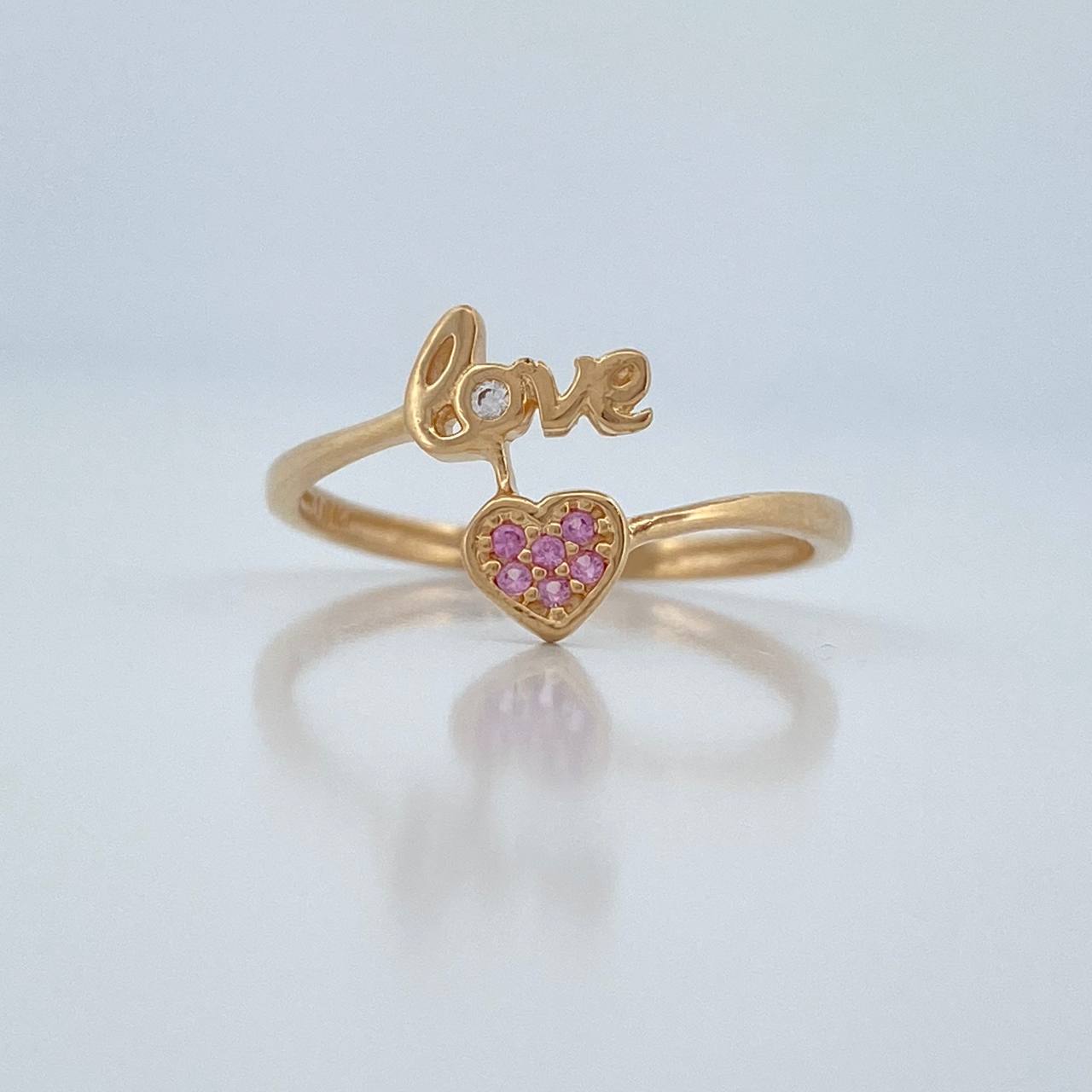 Anillo Love Corazon 1.5gr / T6 / Oro Amarillo 18K %