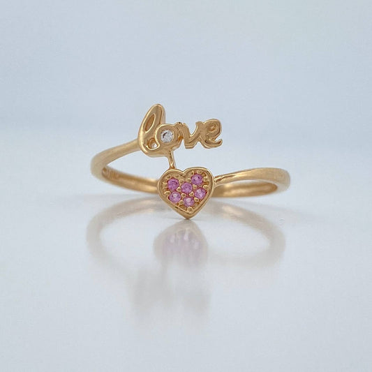 Anillo Love Corazon 1.5gr / T6 / Oro Amarillo 18K %