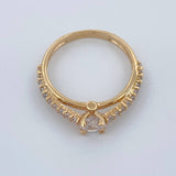 Anillo Solitario Puente 2.5gr / T7 / Oro Amarillo 18K %