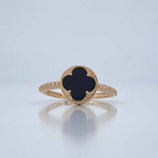 Anillo Trebol 2.45gr / T6 1/4 / Oro Amarillo  Nac.Esp 18K %