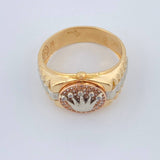 Anillo Corona 6.45gr / T10 1/4 / Tres Oros 18K %