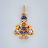 Dije Pato Bolsa Dinero 1.6gr / 3/4 in /  Tres Oros  18K %