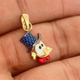 Dije Cara Pato 1.8gr / 1 in / Dos Oros Negro Amarillo 18K %