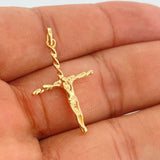 Dije Cruz Cristo 1.7gr / 1 1/4 in / Oro Amarillo 18K %