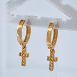 Candongas Cruz 2.95gr / 1 in / Oro Amarillo 18K %