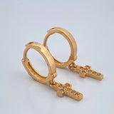 Candongas Cruz 2.95gr / 1 in / Oro Amarillo 18K %