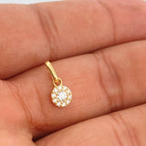 Halo Pendant 0.6gr / 1/2 in / 18K Yellow Gold %