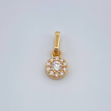 Halo Pendant 0.6gr / 1/2 in / 18K Yellow Gold %