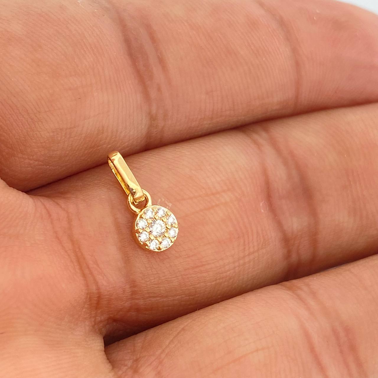 Dije Halo 0.45gr / 1/2 in / Oro Amarillo 18K %
