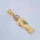 Dije San Judas Tadeo 4.3gr / 1 1/2 in / Dos Oros Amarillo Blanco 18K %