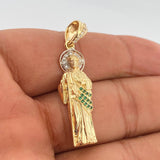 Dije San Judas Tadeo 4.3gr / 1 1/2 in / Dos Oros Amarillo Blanco 18K %