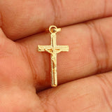 Dije Cruz Cristo 0.85gr / 1 in / Oro Amarillo 18K %