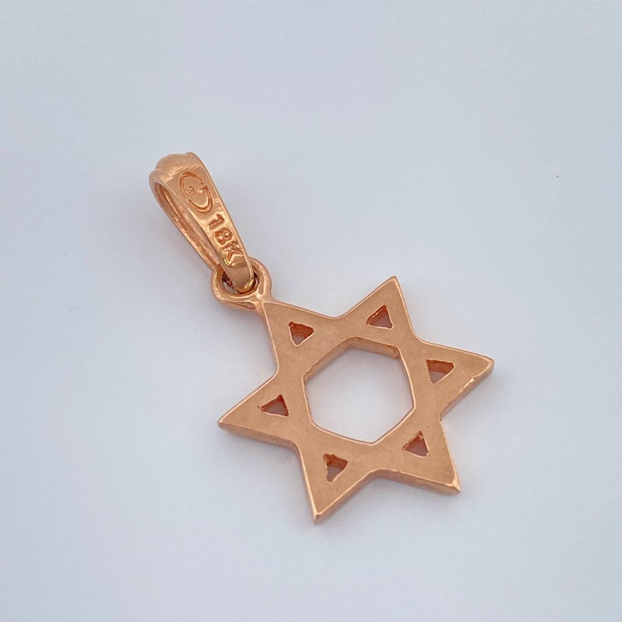 Dije Estrella de David 1.45gr / 3/4 in / Oro Rosa 18K %