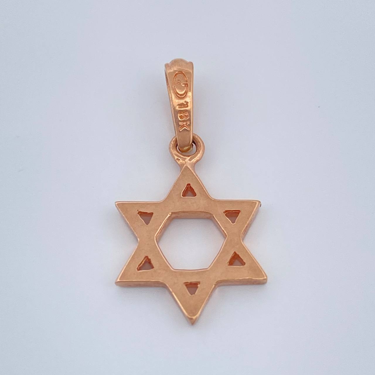 Dije Estrella de David 1.45gr / 3/4 in / Oro Rosa 18K %