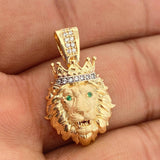 Dije Rostro Leon 3.65gr / 1 in / Dos Oros Amarillo Blanco 18K %