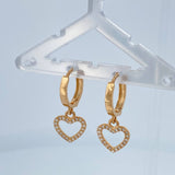 Candongas Corazon 3.1gr / 1 in / Oro Amarillo 18K %