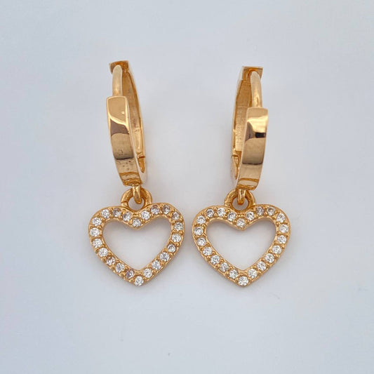 Candongas Corazon 3.05gr / 1 in / Oro Amarillo 18K %