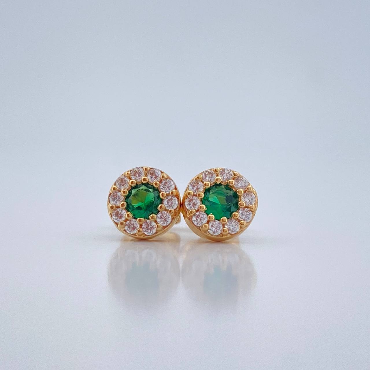 Halo Stud Earrings 1.25gr / 18K Yellow Gold %